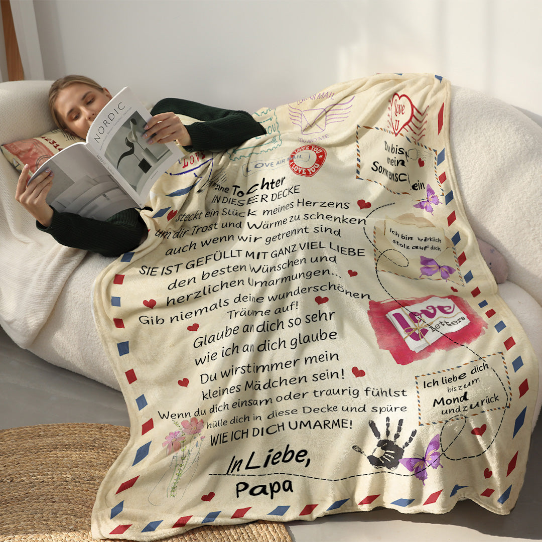 Für unsere Tochter – Ein Stück unseres Herzens – Personalisierte Premium-Decke™