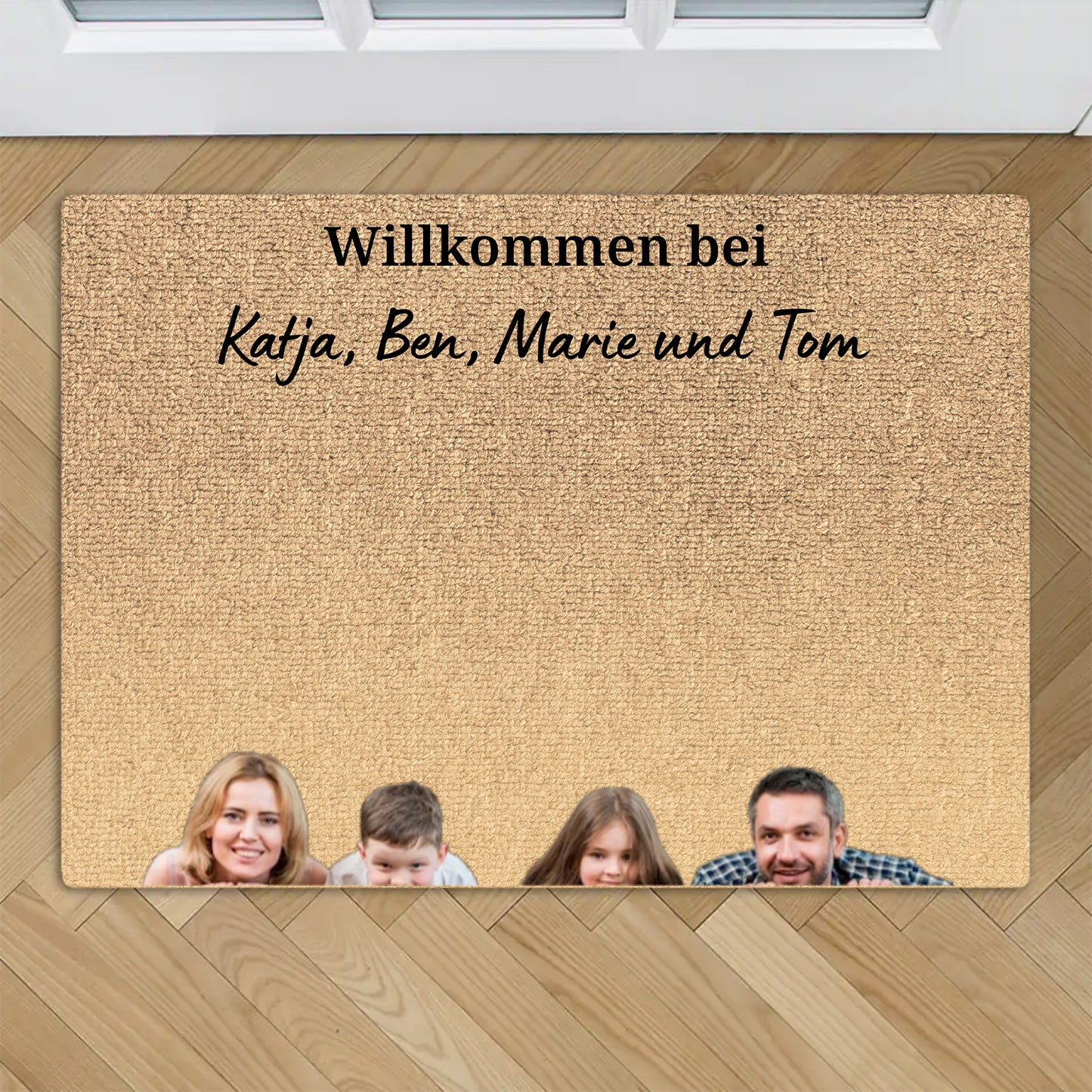 Personalisierte Fußmatte Geschenk für deine Familie mit Foto & Text