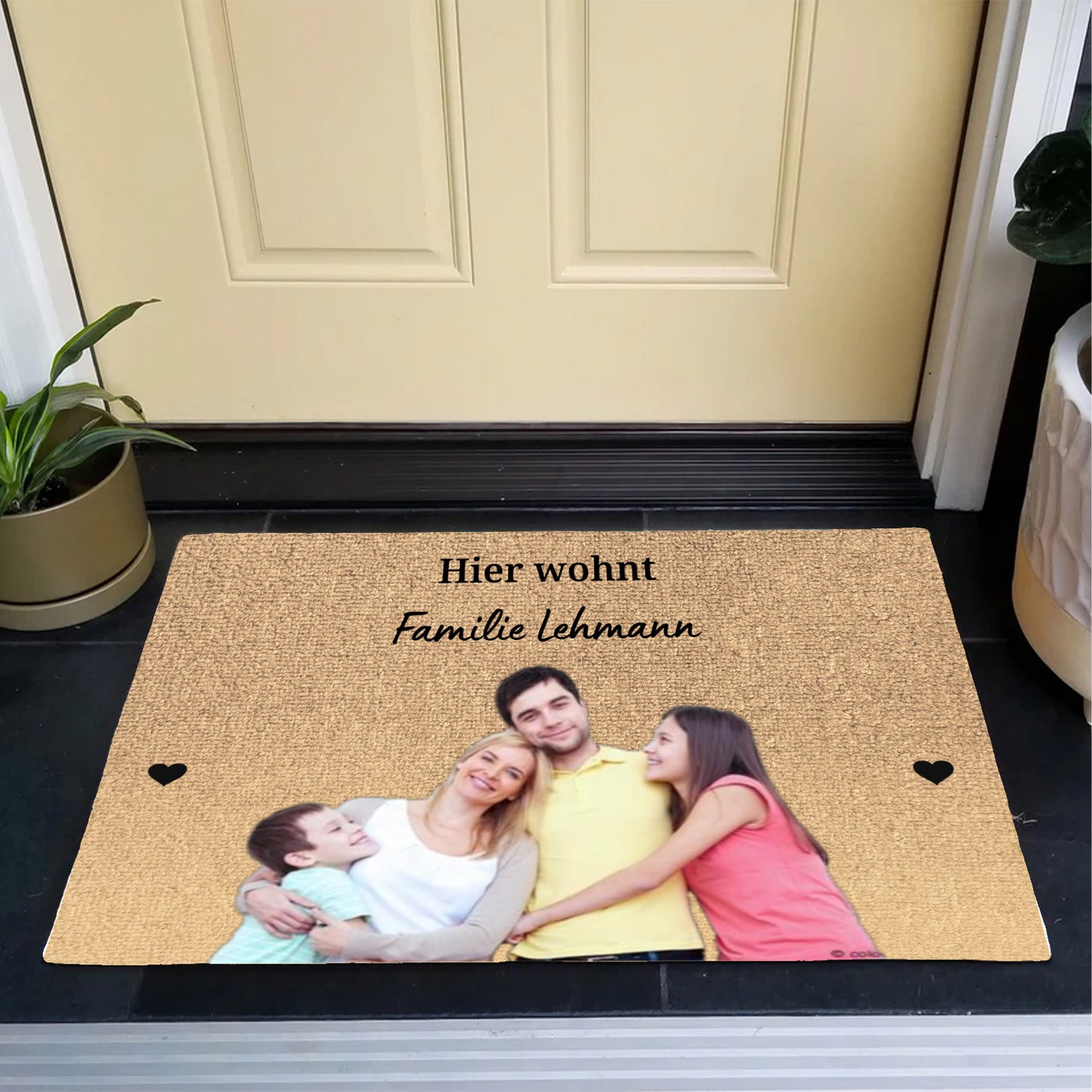 Personalisierte Fußmatte Geschenk für deine Familie mit Foto & Text