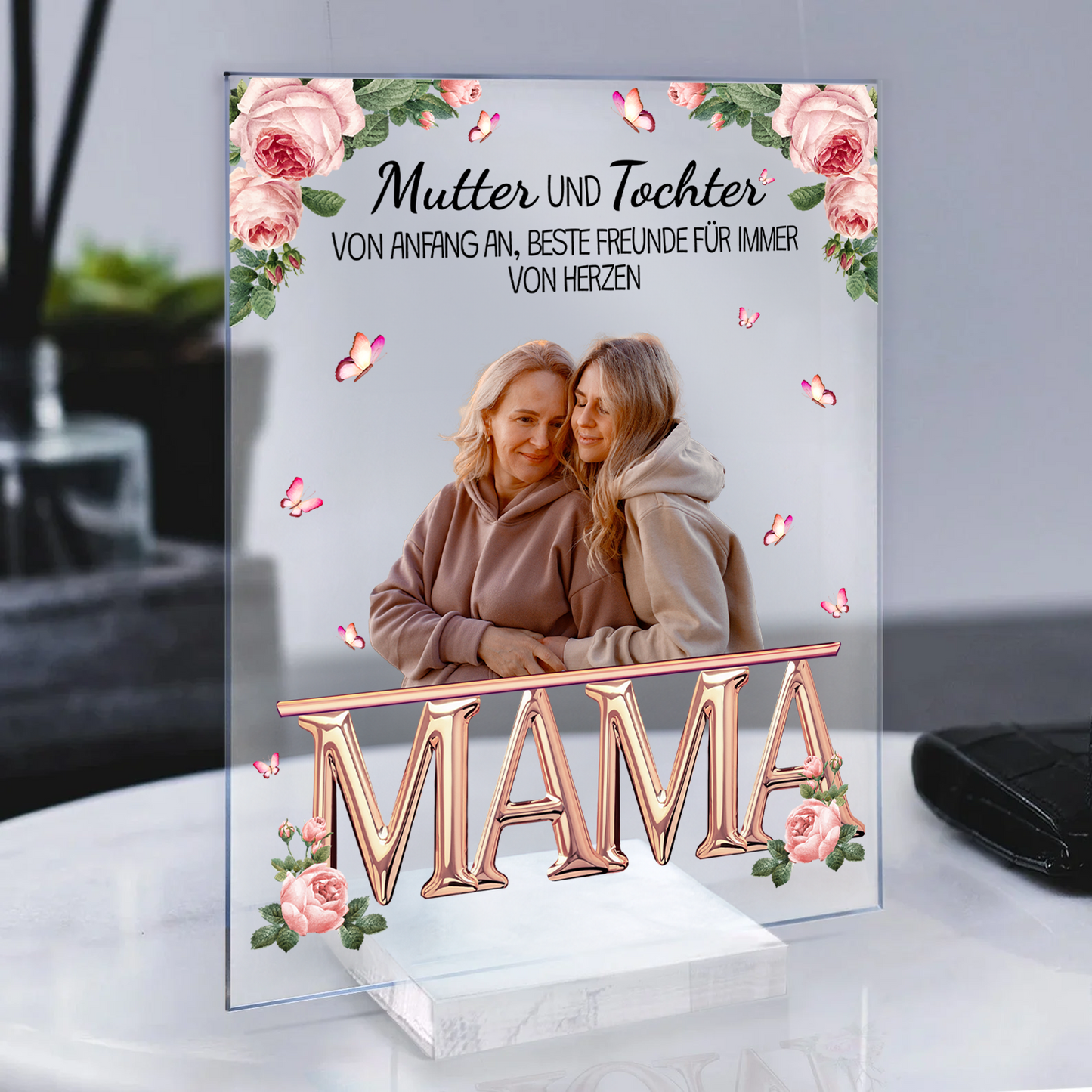 Mutter Und Kinder Beste Freunde Für Immer - Personalisierte Acrylfotoplatte - Muttertag