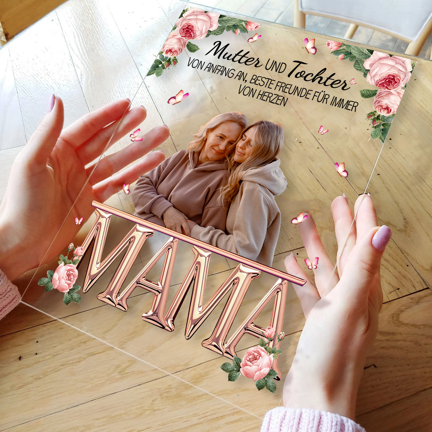 Mutter Und Kinder Beste Freunde Für Immer - Personalisierte Acrylfotoplatte - Muttertag