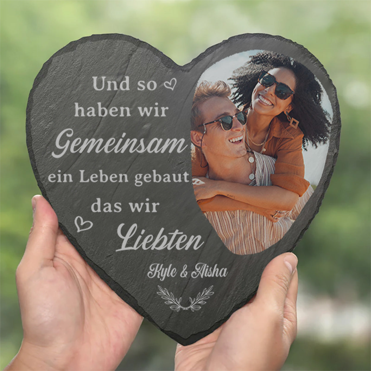 Geschenk für Ehemann oder Ehefrau – Personalisierte Herzstein - Mein Lieblingsplatz auf der ganzen Welt ist neben dir
