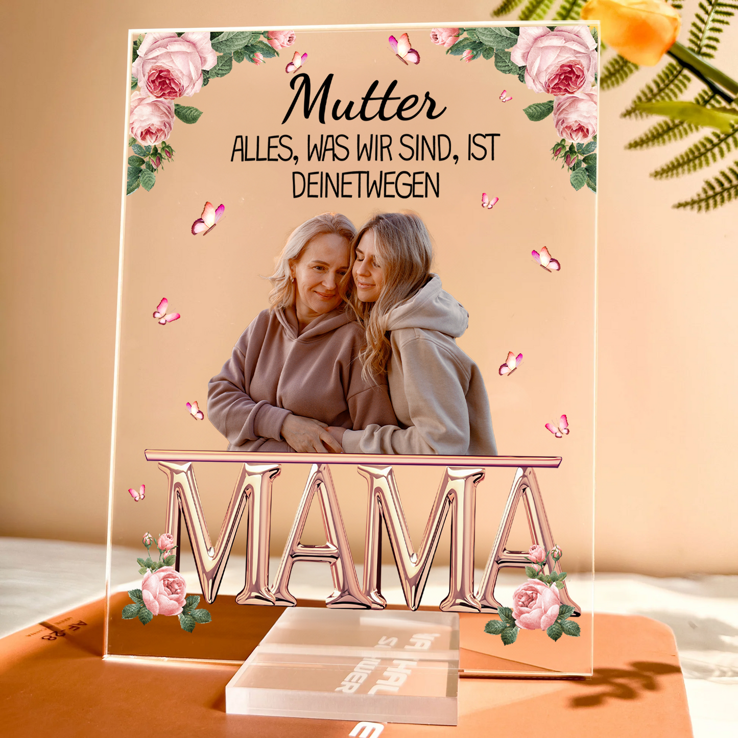 Mutter Und Kinder Beste Freunde Für Immer - Personalisierte Acrylfotoplatte - Muttertag