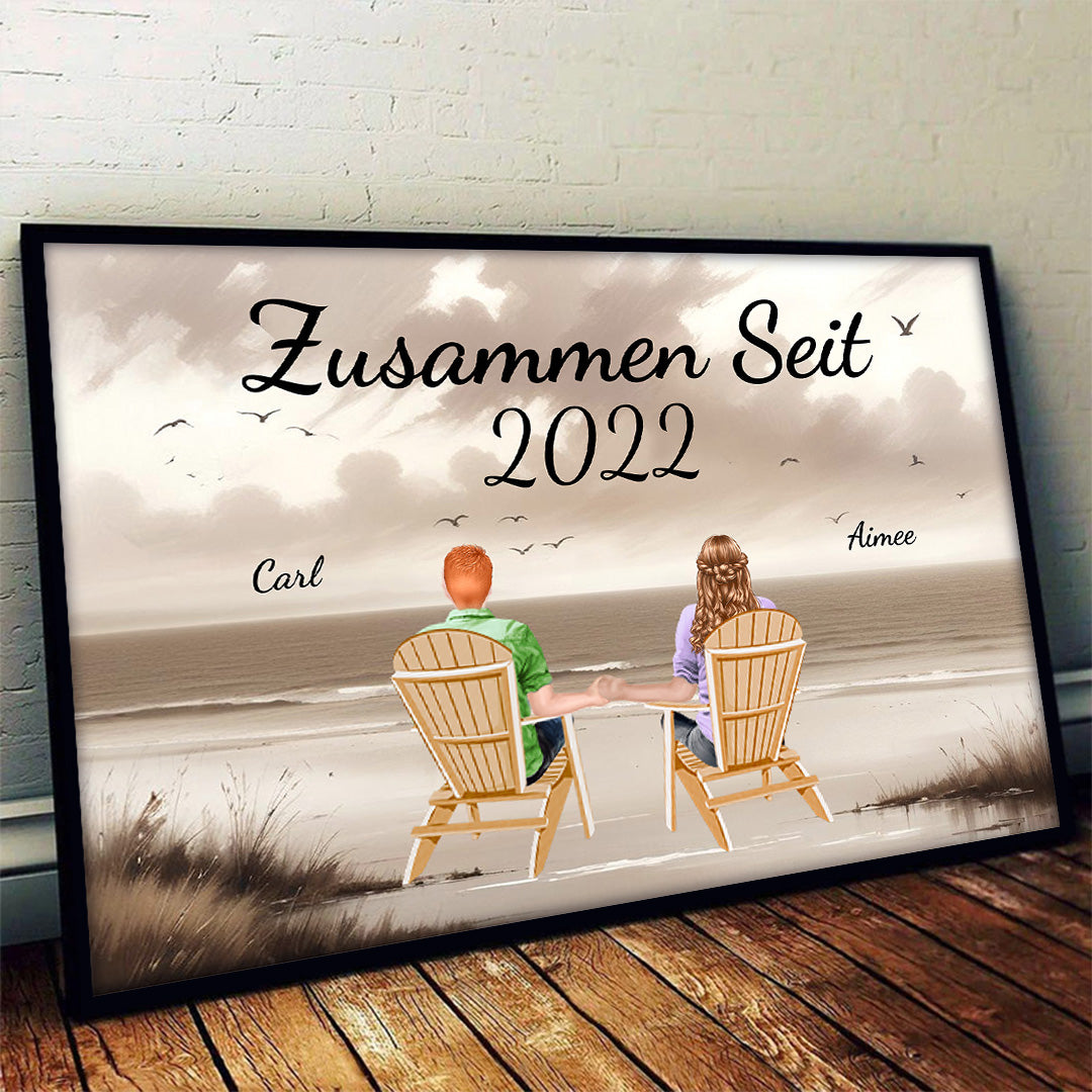 Du und ich, wir schaffen das - Geschenke Für Paare - Personalisiertes Wandkunst