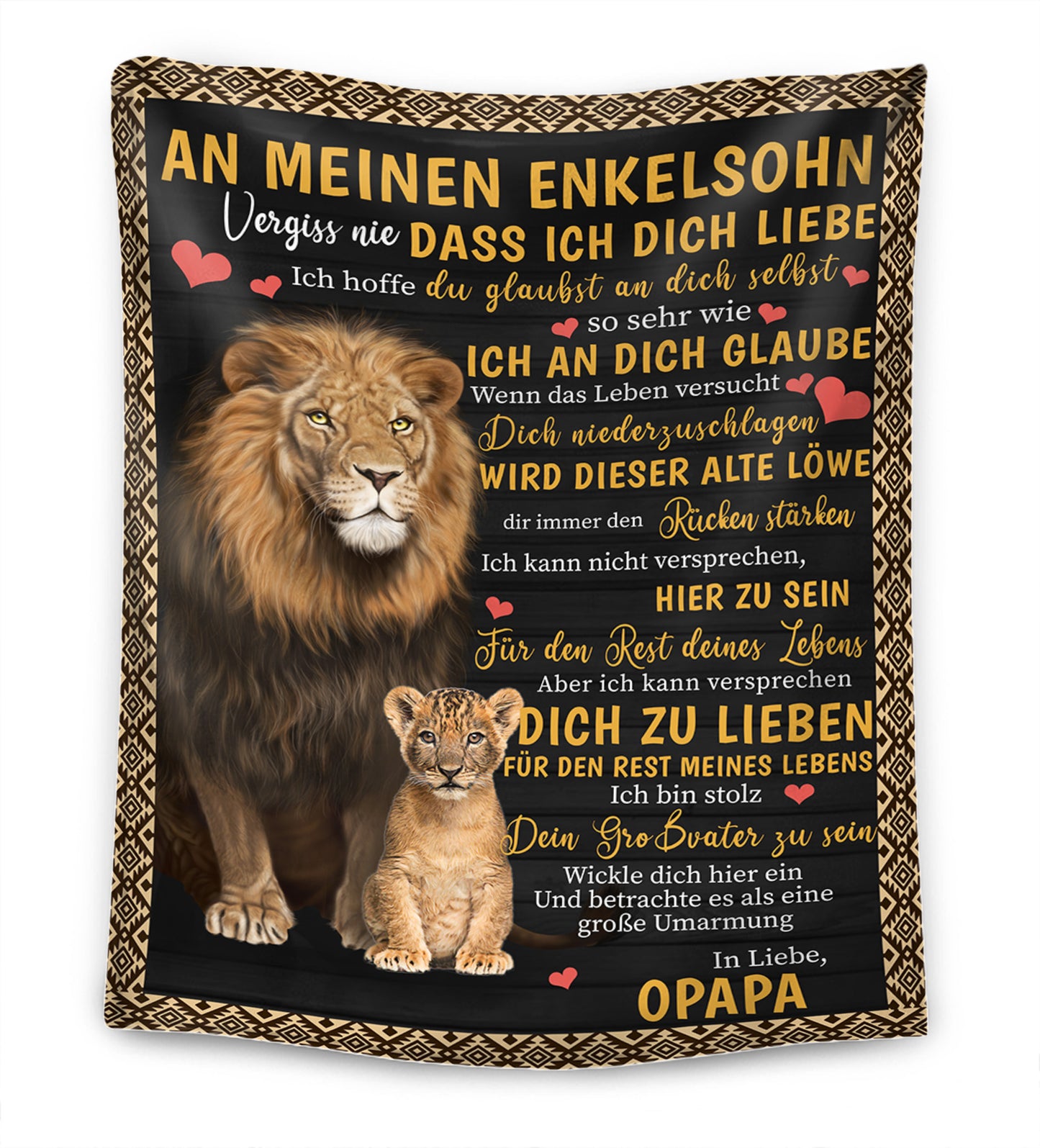 Ich stehe immer hinter dir - Opa für meine Enkelin/meinen Enkel Premium Decke™