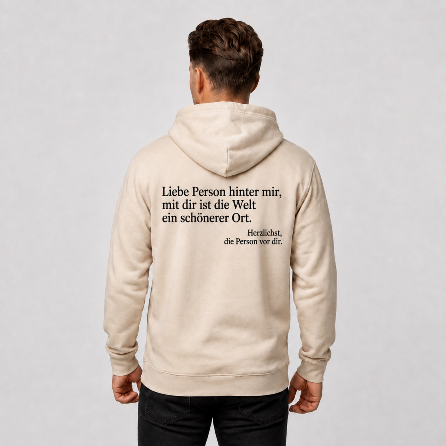 Du bist genug Hoodie mit Reißverschluss