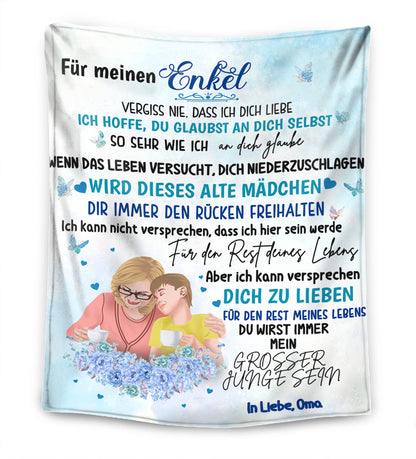 Pure Liebe - Oma - für Enkelin/Enkel Premium Decke™