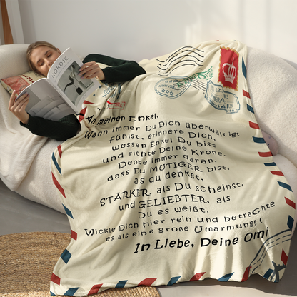 Oma - Für meine Enkelin / Für meinen Enkel -  Premium Decke™