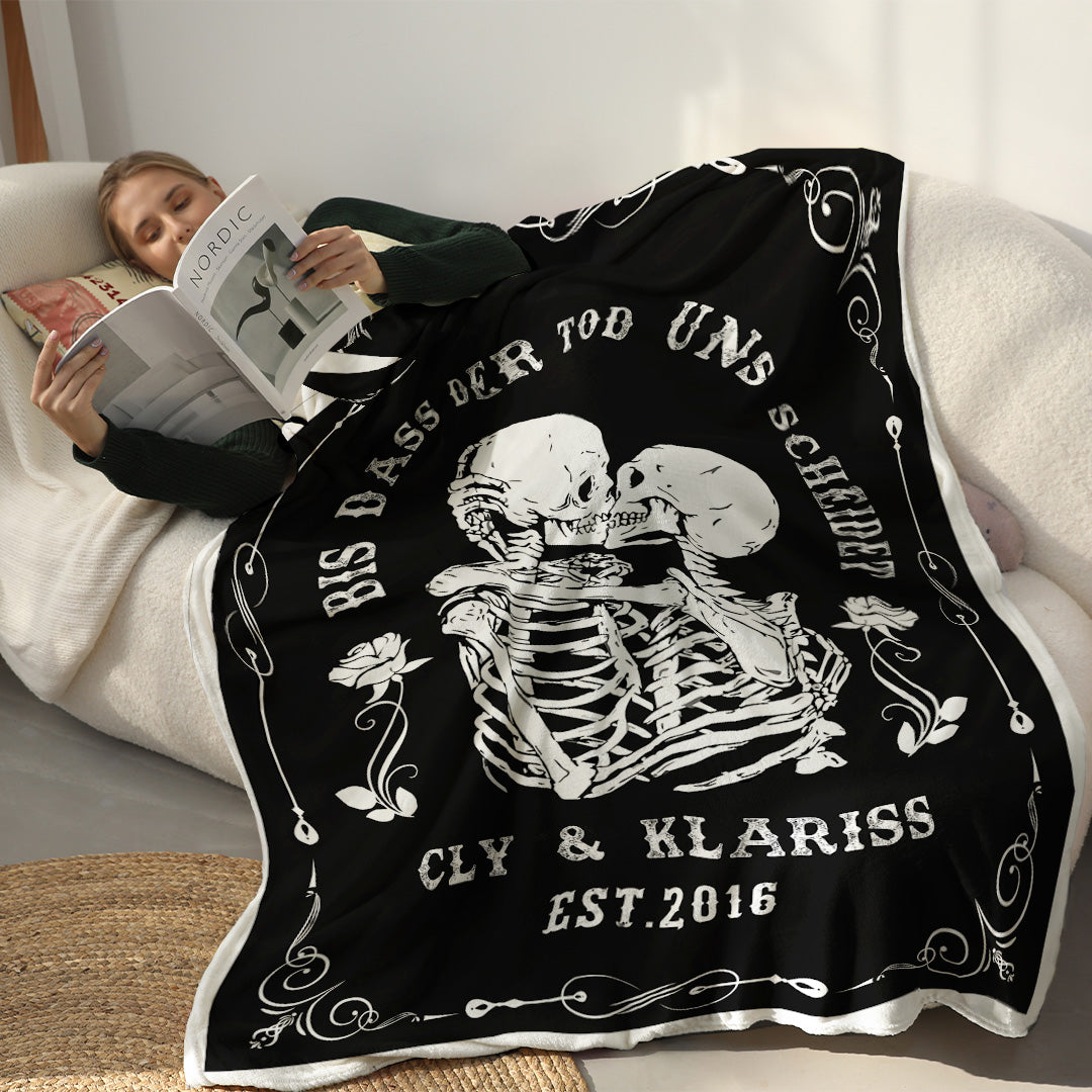 Bis Dass Der Tod Uns Scheidet - Personalisierte Premium-Decke - Ver5™