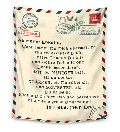 Opa - Für meine Enkelin / Für meinen Enkel -  Premium Decke™