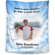 Für einen geliebten Menschen im Himmel - Personalisierte Premium-Decke™