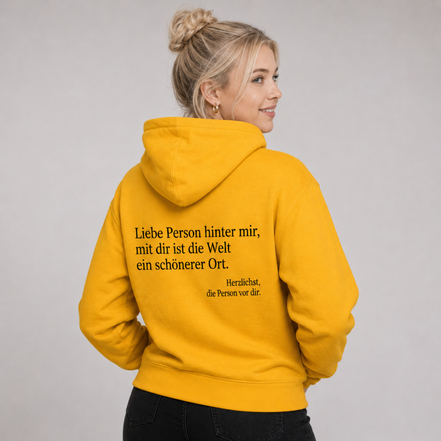 Du bist genug Hoodie mit Reißverschluss