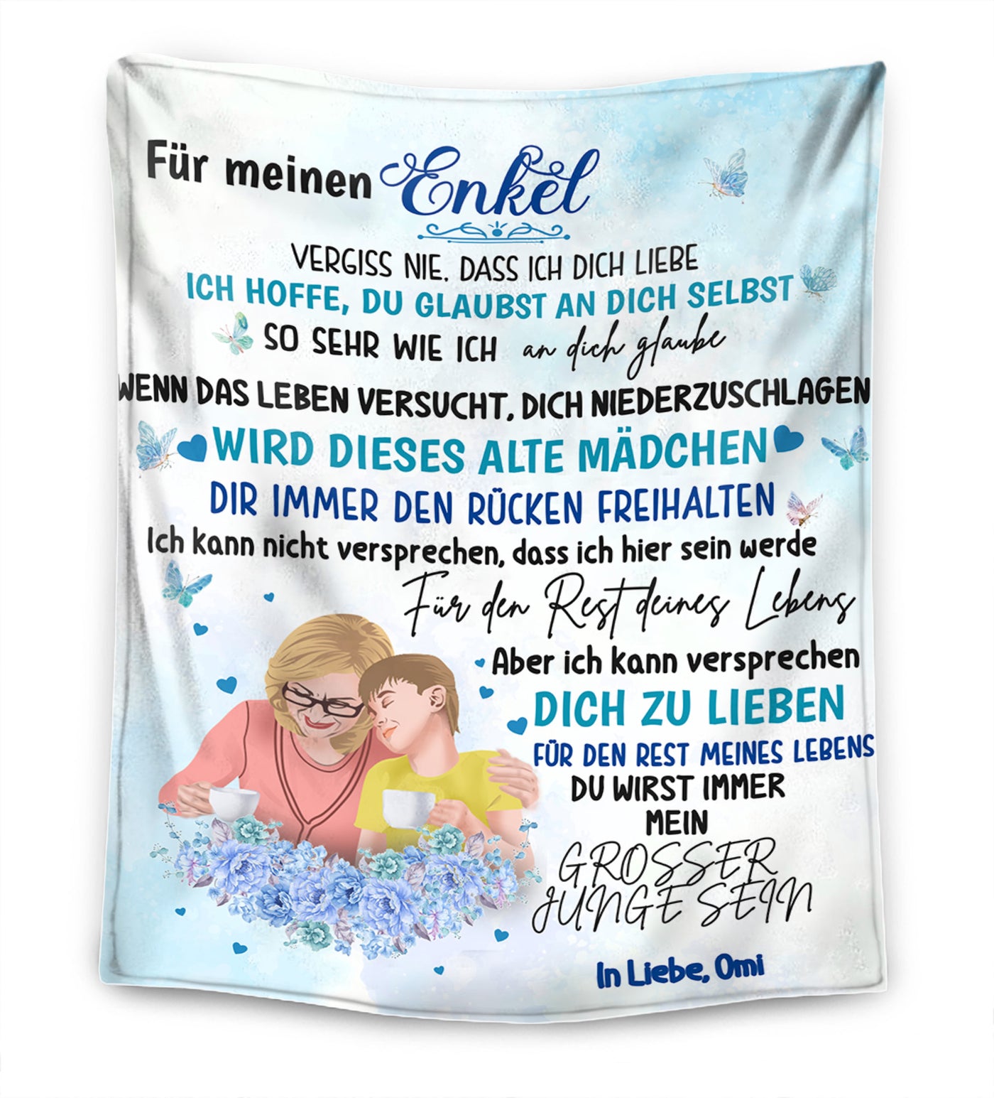 Pure Liebe - Oma - für Enkelin/Enkel Premium Decke™