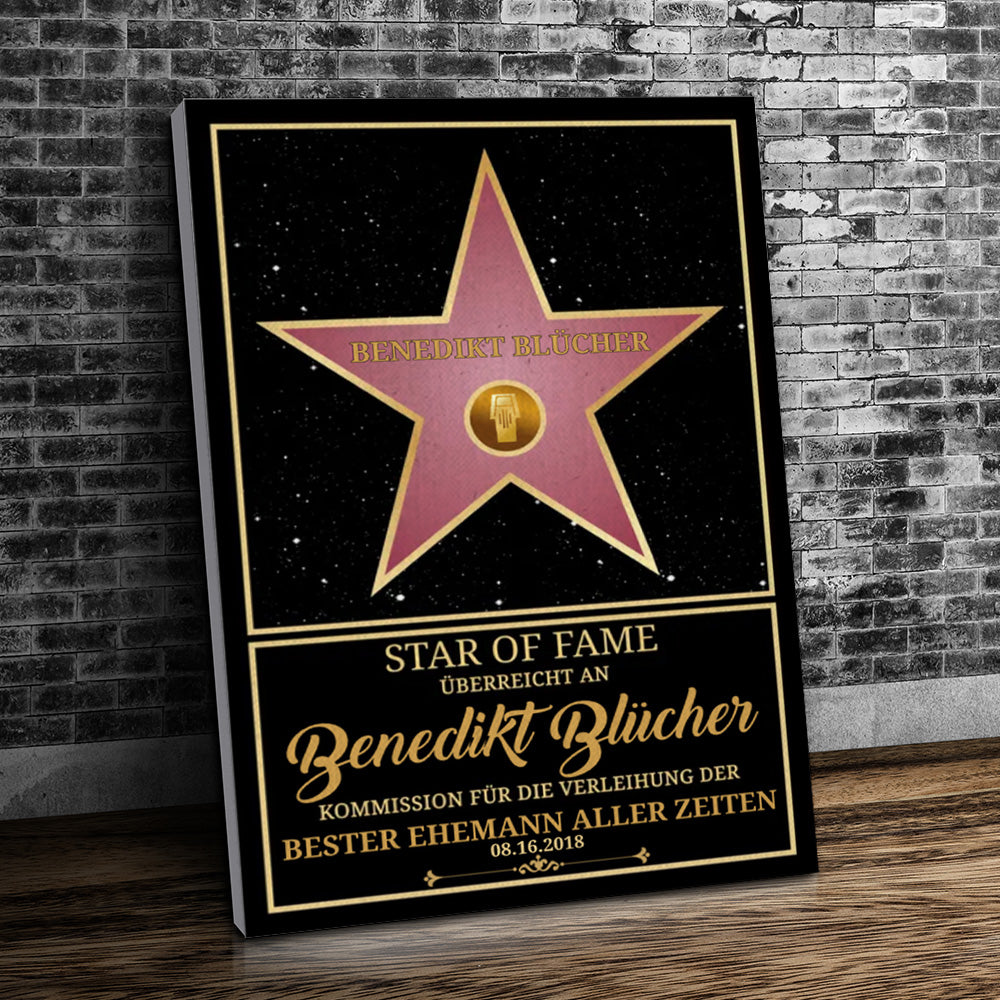 Personalisiertes Star of Fame Award Wandkunst™