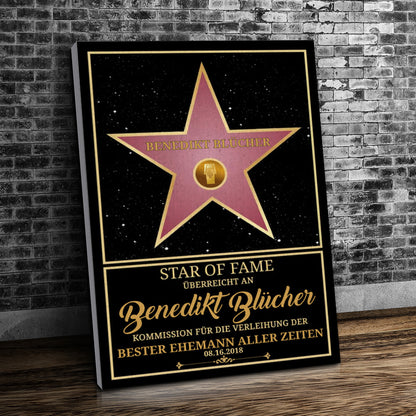 Personalisiertes Star of Fame Award Wandkunst™