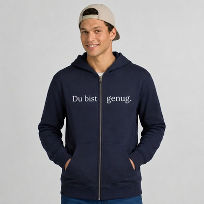 Du bist genug Hoodie mit Reißverschluss