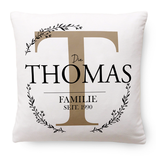 Geschenk für Familie - Familie SEIT - Personalisiertes Kissen