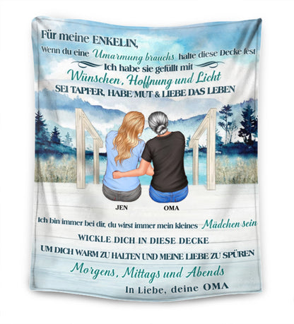 Für meine Enkelin - Halte diese Decke fest - Personalisierte Premium-Decke™