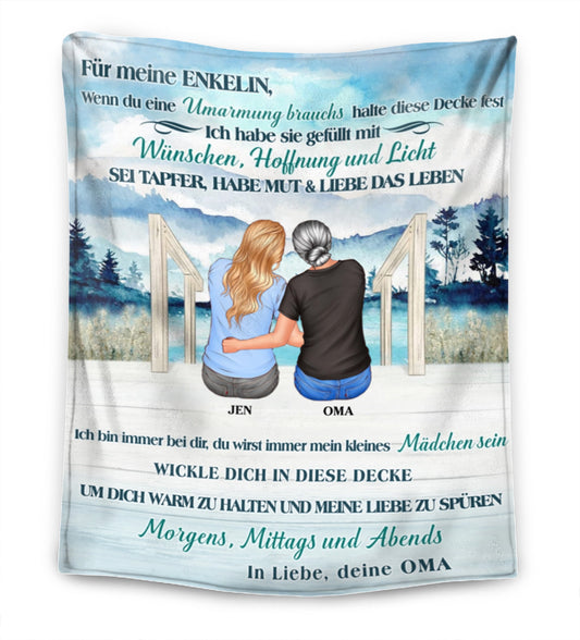 Für meine Enkelin - Halte diese Decke fest - Personalisierte Premium-Decke™