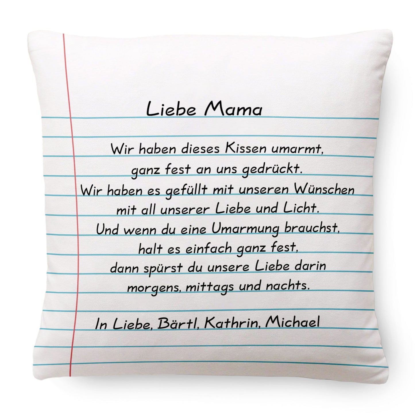 Geschenk für Mama/Oma - Liebe Buchstaben - Personalisiertes Kissen