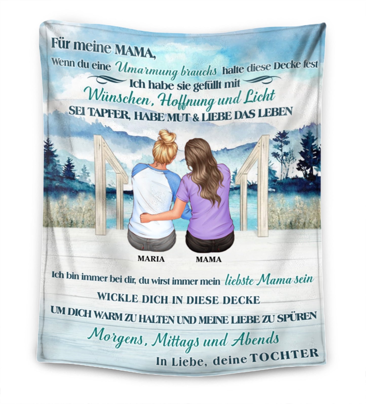 Für meine Mama - Halte diese Decke fest - Personalisierte Premium-Decke™