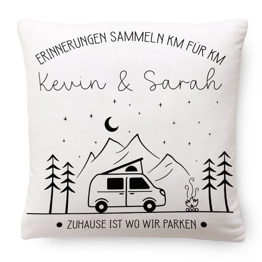 Geschenk für Paare – Zuhause Ist Wo Wir Parken – Personalisiertes Kissen