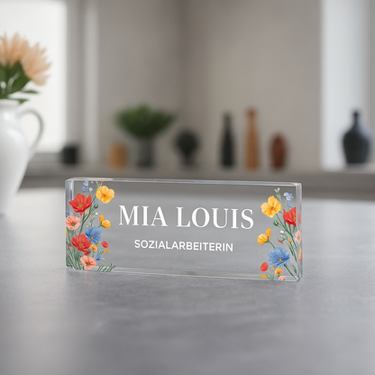 Namensschild – Personalisierte Schreibtisch-Namensplatte - Geschenk für alle