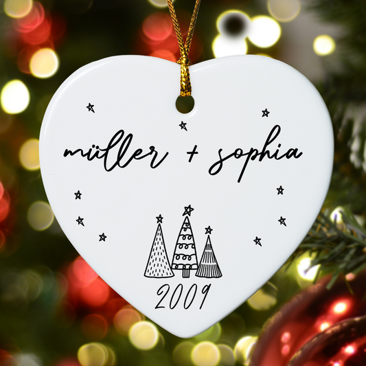 Geschenk für Paare – Unser erstes Weihnachtsfest zusammen – Personalisiertes Weihnachtsornament