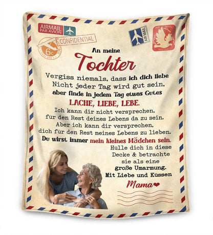 An meine Tochter - Vergiss Niemals Dass - Personalisierte Premium-Decke™