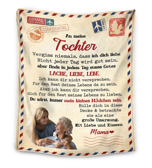 An meine Tochter - Vergiss Niemals Dass - Personalisierte Premium-Decke™