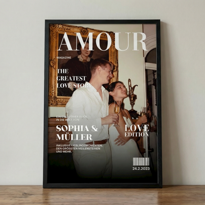 Geschenk für Paare - Couple Magazine - Personalisierte Wandkunst