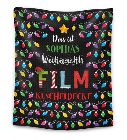 Geschenk für jeden - Das ist meine Weihnachts film Kuscheldecke - Personalisierte Premium-Decke
