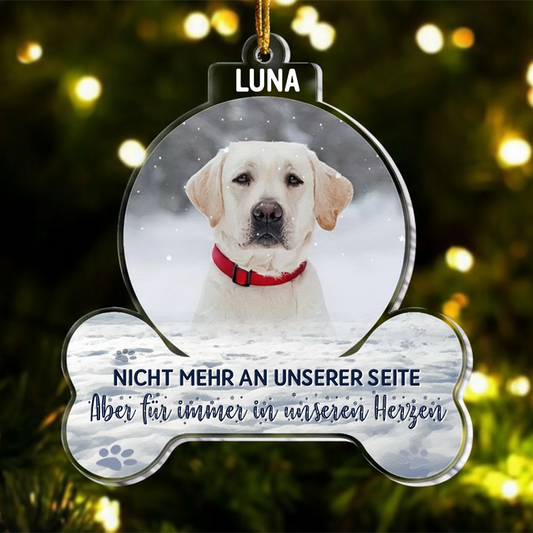 Geschenk für Tierliebhaber - Für immer in meinem Herzen - Personalisierter Gedenk-Fotoanhänger für Haustiere