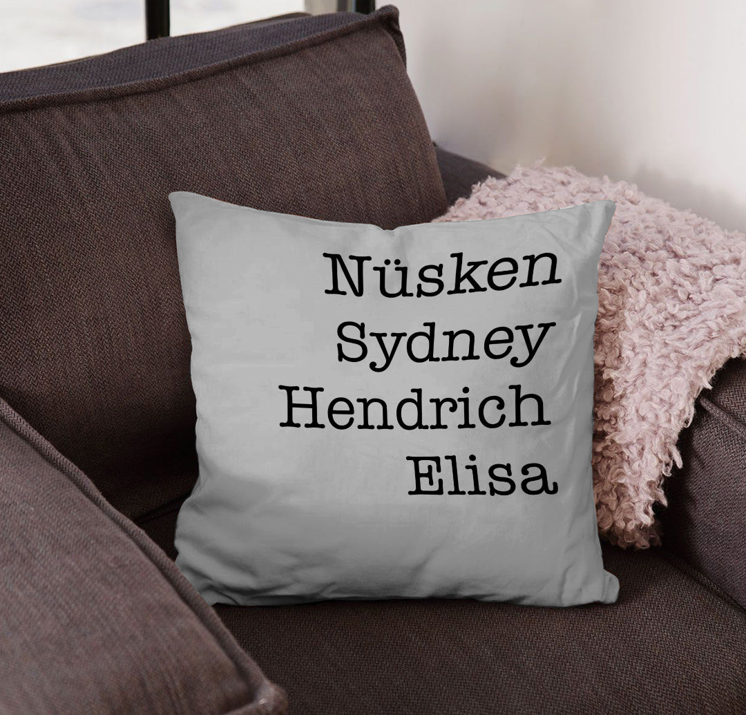 Geschenk für Familie – Familienname – Personalisiertes Kissen