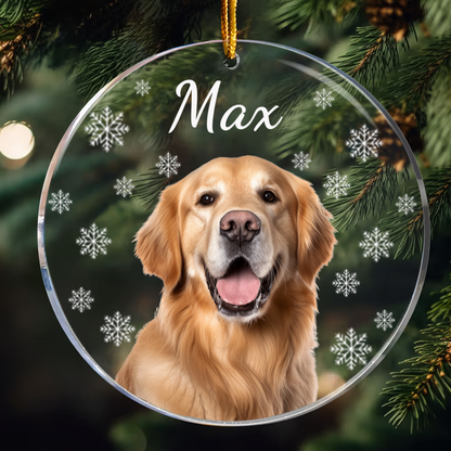 Geschenk für Tierliebhaber - Welpenbild - Personalisierter Gedenk-Fotoanhänger für Haustiere