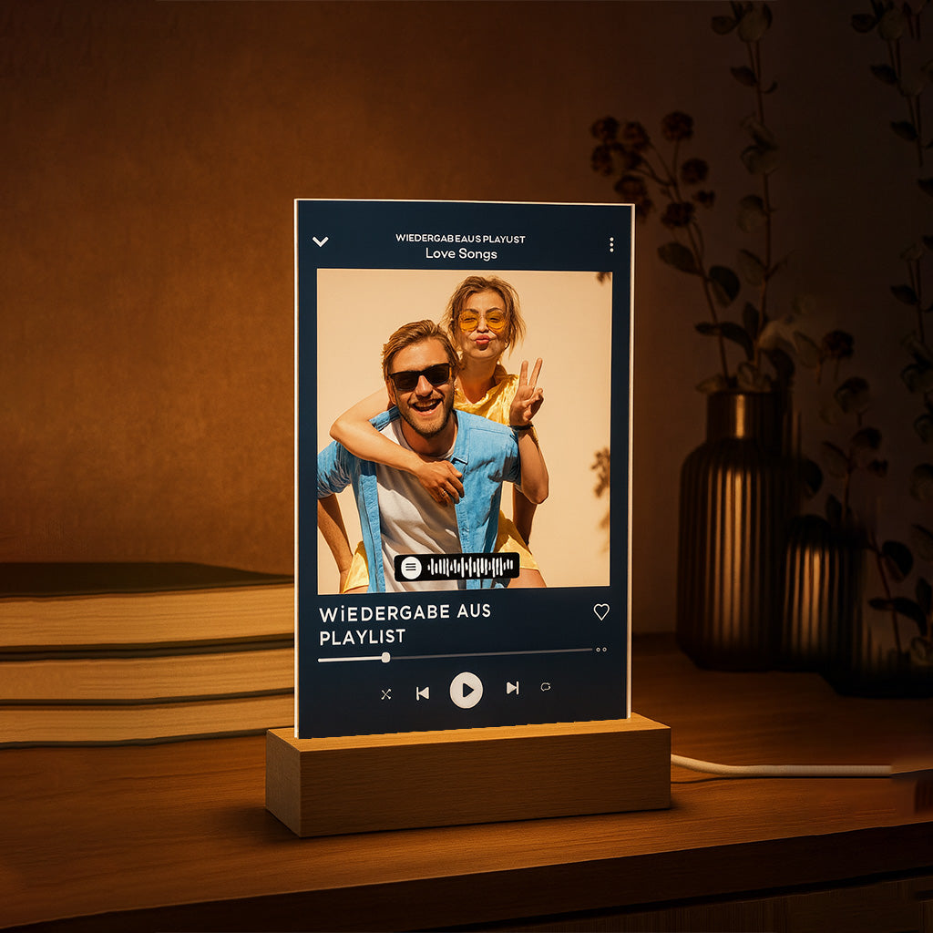 Geschenk für Paare - Lieblingslied - Song Cover Personalisierte Acryl-Glas
