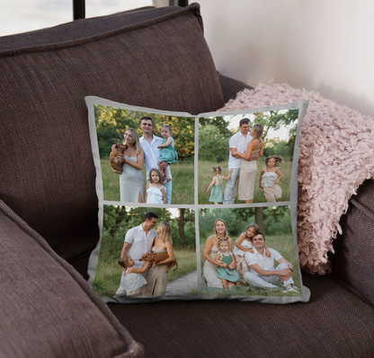 Geschenk für Familie - Fotocollage - Personalisiertes Kissen