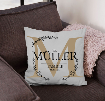 Geschenk für Familie - Familie SEIT - Personalisiertes Kissen