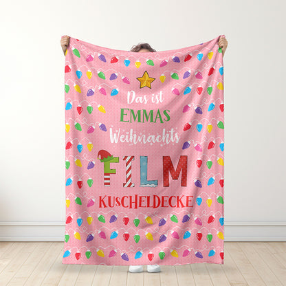 Geschenk für jeden - Das ist meine Weihnachts film Kuscheldecke - Personalisierte Premium-Decke