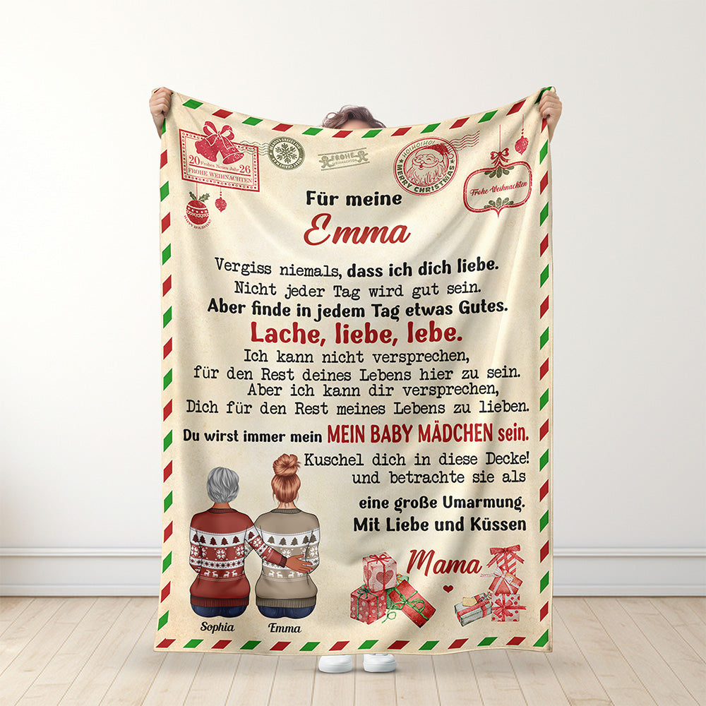 Geschenk für Tochter - Vergiss nie, dass ich dich liebe - Personalisierte Premium-Decke