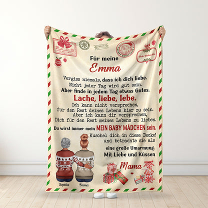 Geschenk für Tochter - Vergiss nie, dass ich dich liebe - Personalisierte Premium-Decke