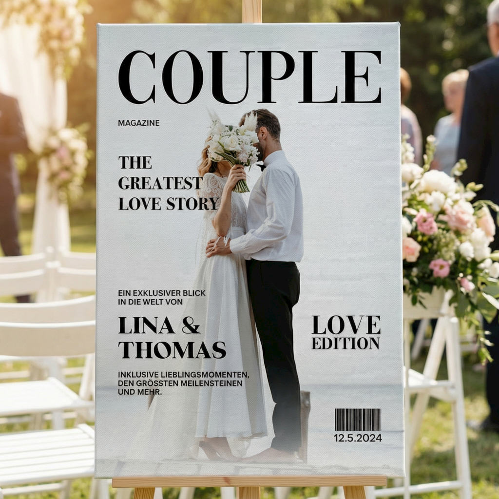 Geschenk für Paare - Couple Magazine - Personalisierte Wandkunst