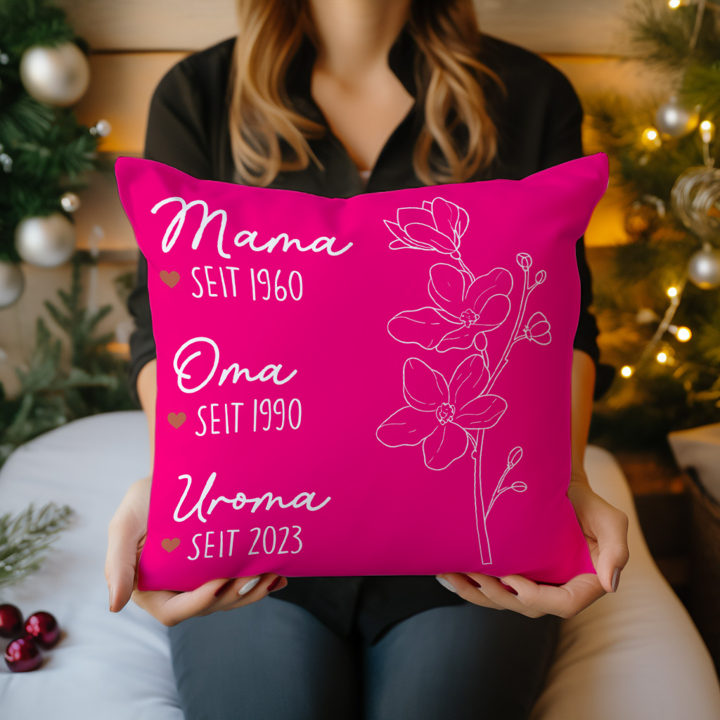 Geschenk für Oma – Uroma – Personalisiertes Kissen