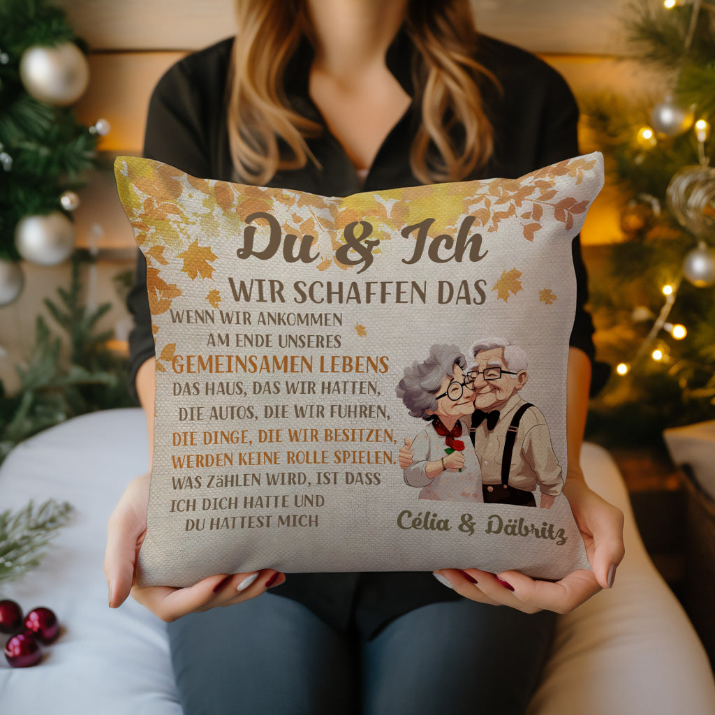 Geschenk für Paare – Am Ende unseres gemeinsamen Lebens – Personalisiertes Kissen