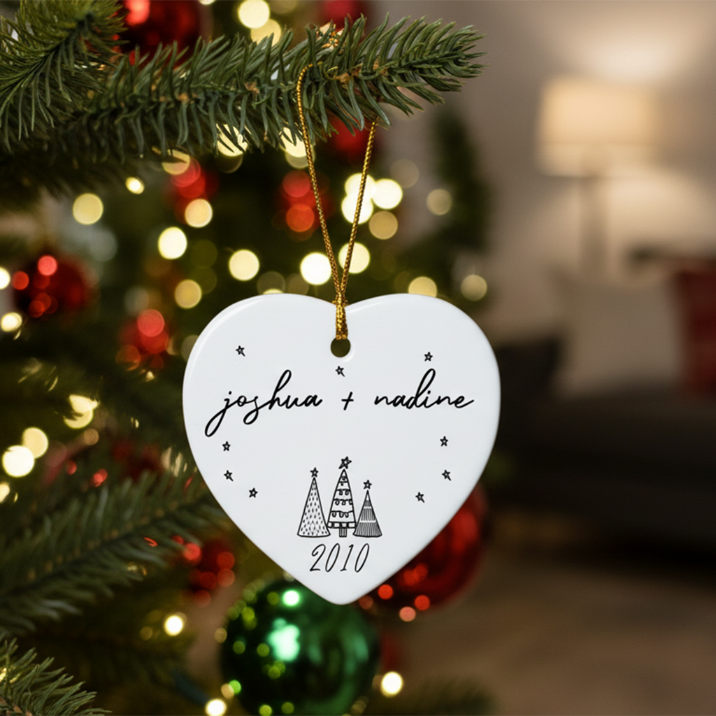 Geschenk für Paare – Unser erstes Weihnachtsfest zusammen – Personalisiertes Weihnachtsornament
