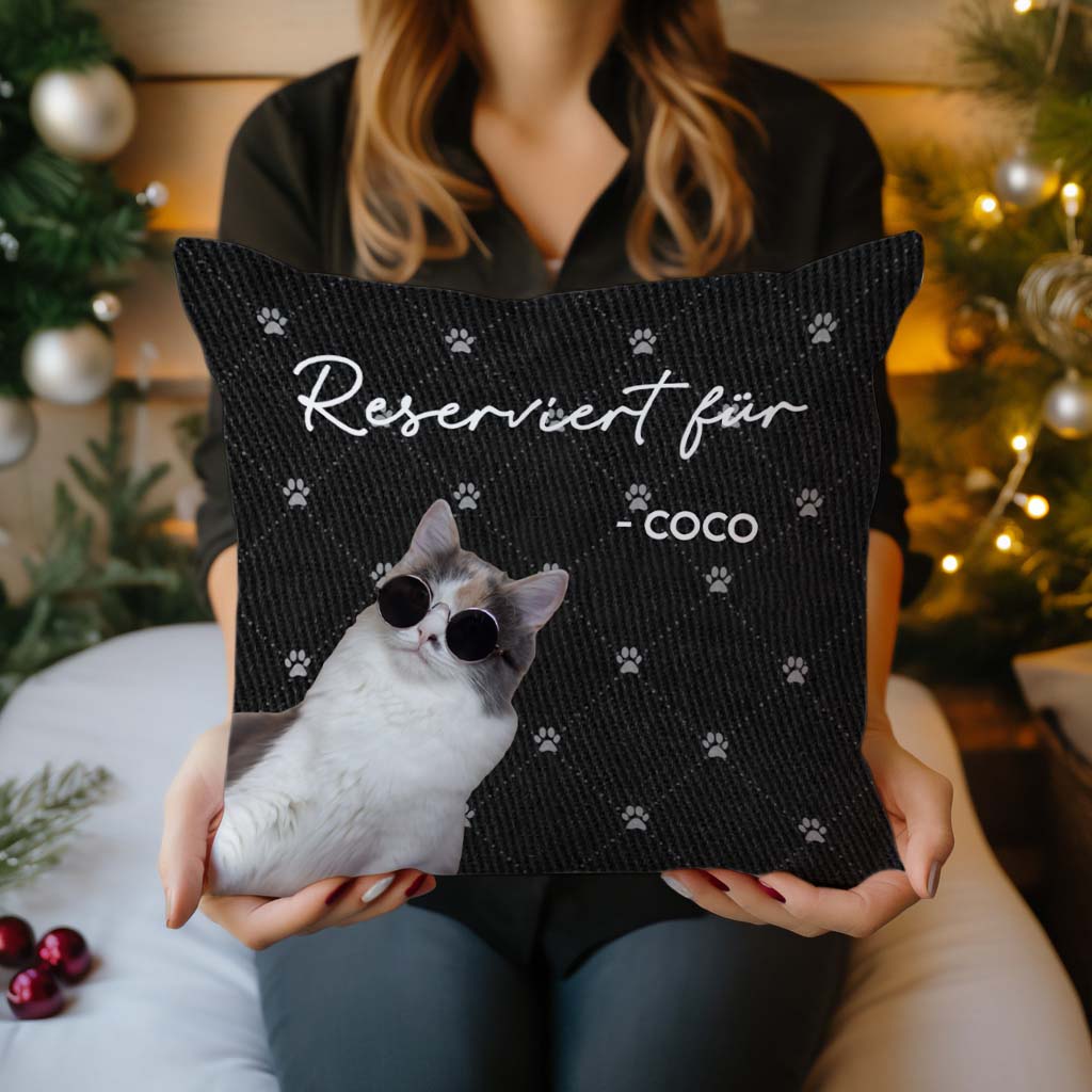 Geschenk für Tierbesitzer - Reserviert Für - Personalisiertes Kissen