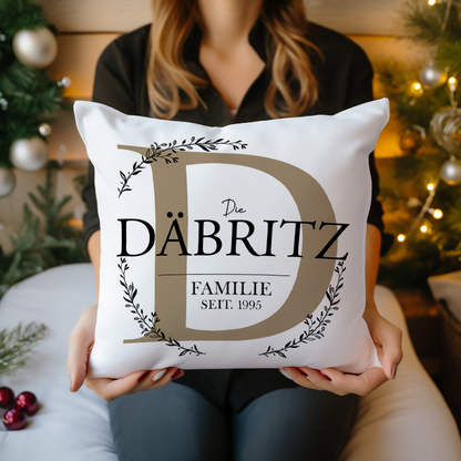Geschenk für Familie - Familie SEIT - Personalisiertes Kissen