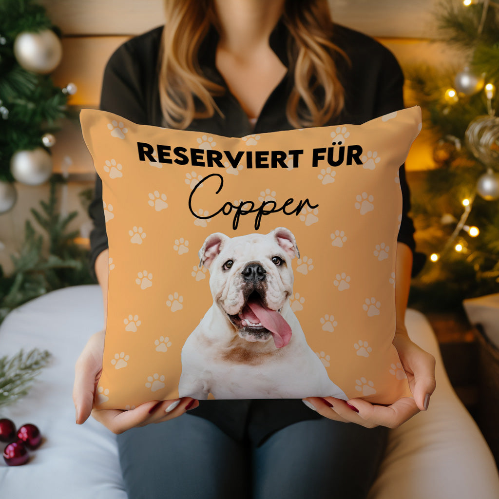 Geschenk für Tierbesitzer - Reserviert Für - Personalisiertes Kissen