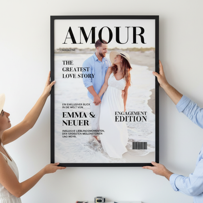 Geschenk für Paare - Couple Magazine - Personalisierte Wandkunst