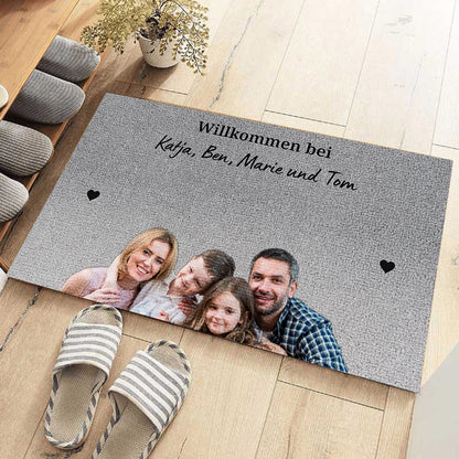 Personalisierte Fußmatte Geschenk für deine Familie mit Foto & Text